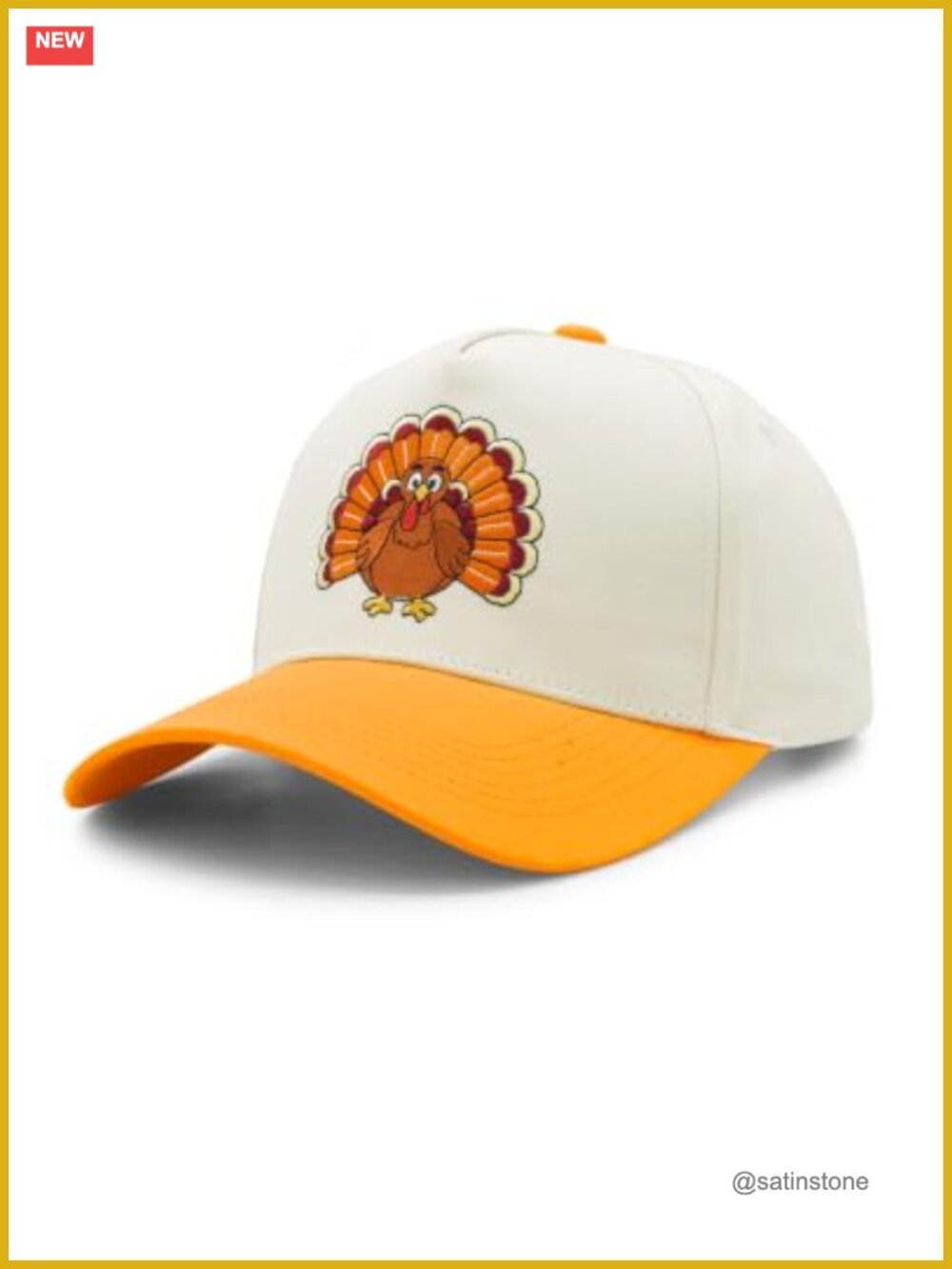 Thanksgiving Turkey Embroidered Baseball Cap Adjustable Snapback